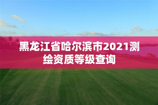 黑龍江省哈爾濱市2021測繪資質(zhì)等級查詢