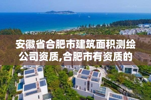 安徽省合肥市建筑面積測繪公司資質,合肥市有資質的測繪公司。