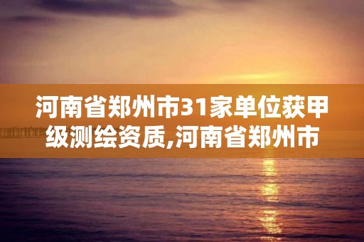 河南省鄭州市31家單位獲甲級測繪資質,河南省鄭州市31家單位獲甲級測繪資質的有哪些。