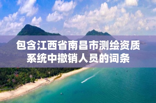 包含江西省南昌市測繪資質系統中撤銷人員的詞條