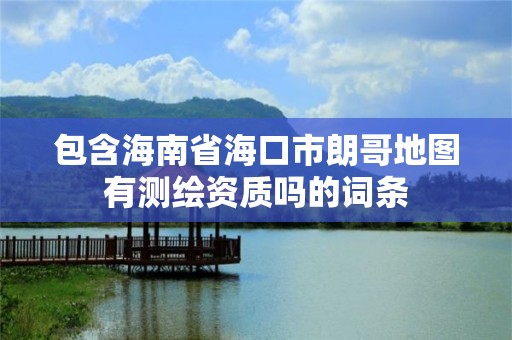 包含海南省海口市朗哥地圖有測繪資質嗎的詞條