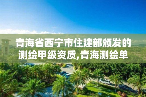 青海省西寧市住建部頒發的測繪甲級資質,青海測繪單位。