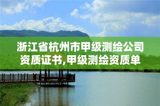 浙江省杭州市甲級測繪公司資質證書,甲級測繪資質單位名錄2020。