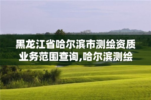 黑龍江省哈爾濱市測繪資質業務范圍查詢,哈爾濱測繪公司招聘。