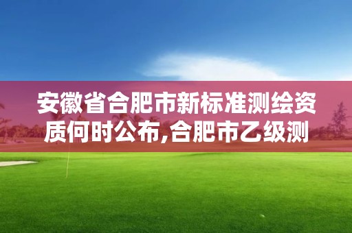 安徽省合肥市新標(biāo)準(zhǔn)測繪資質(zhì)何時公布,合肥市乙級測繪公司。