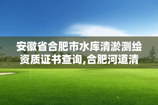 安徽省合肥市水庫清淤測繪資質證書查詢,合肥河道清淤工程公司。