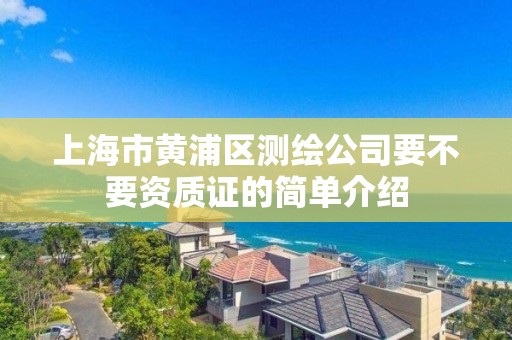 上海市黃浦區測繪公司要不要資質證的簡單介紹