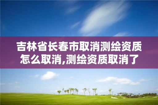 吉林省長春市取消測繪資質怎么取消,測繪資質取消了沒有。