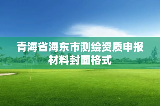 青海省海東市測(cè)繪資質(zhì)申報(bào)材料封面格式