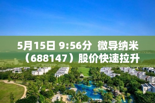 5月15日 9:56分  微導(dǎo)納米（688147）股價(jià)快速拉升