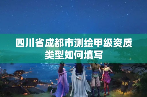 四川省成都市測繪甲級資質類型如何填寫