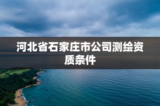 河北省石家莊市公司測繪資質條件