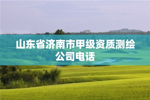 山東省濟南市甲級資質測繪公司電話