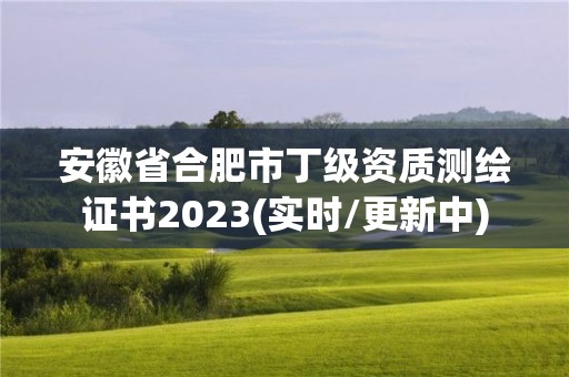 安徽省合肥市丁級(jí)資質(zhì)測(cè)繪證書(shū)2023(實(shí)時(shí)/更新中)