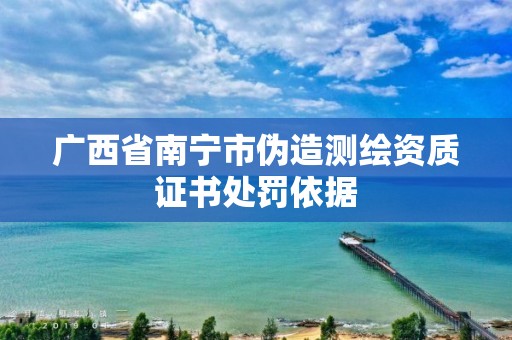 廣西省南寧市偽造測(cè)繪資質(zhì)證書處罰依據(jù)