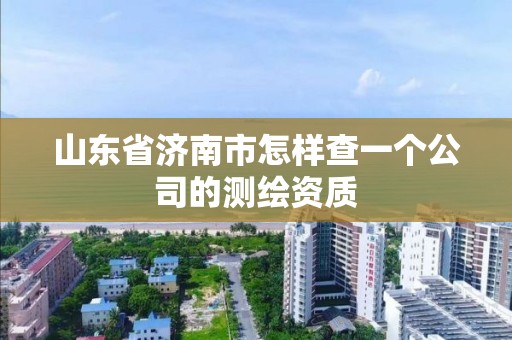 山東省濟(jì)南市怎樣查一個(gè)公司的測(cè)繪資質(zhì)