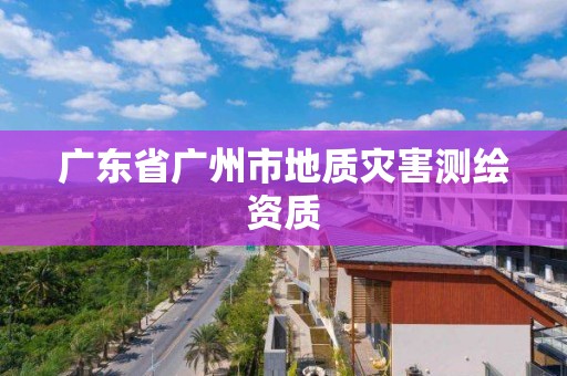 廣東省廣州市地質災害測繪資質