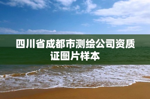 四川省成都市測繪公司資質證圖片樣本