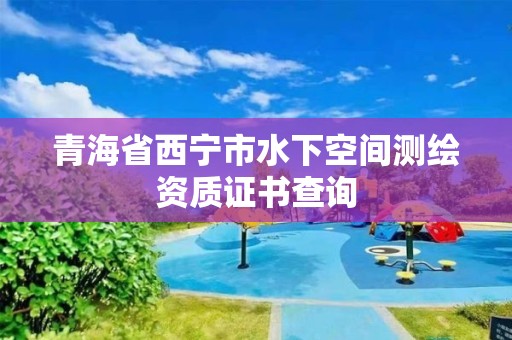 青海省西寧市水下空間測繪資質(zhì)證書查詢