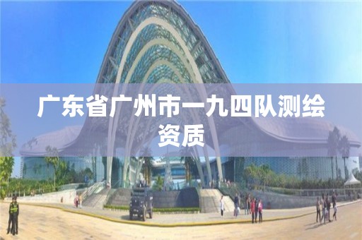 廣東省廣州市一九四隊測繪資質