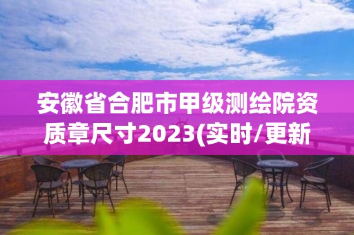 安徽省合肥市甲級測繪院資質章尺寸2023(實時/更新中)