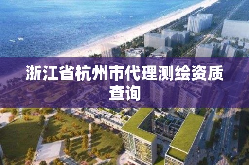 浙江省杭州市代理測繪資質查詢