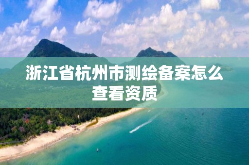 浙江省杭州市測繪備案怎么查看資質