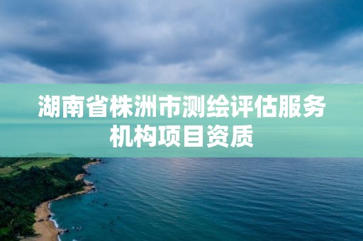 湖南省株洲市測(cè)繪評(píng)估服務(wù)機(jī)構(gòu)項(xiàng)目資質(zhì)