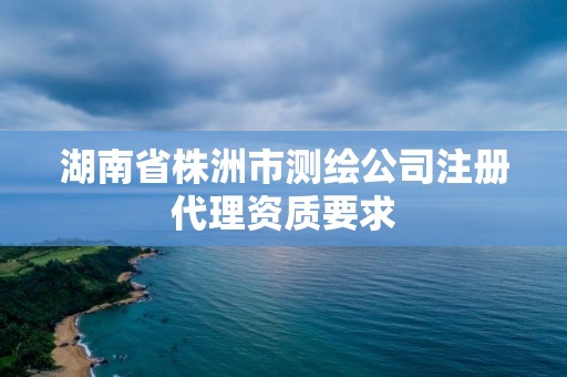 湖南省株洲市測繪公司注冊代理資質要求