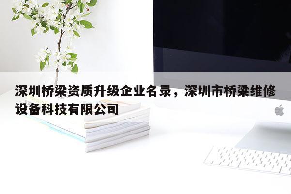 深圳橋梁資質升級企業名錄，深圳市橋梁維修設備科技有限公司