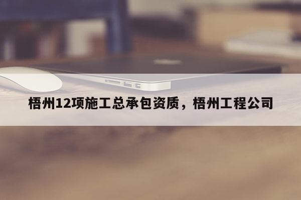 梧州12項施工總承包資質，梧州工程公司